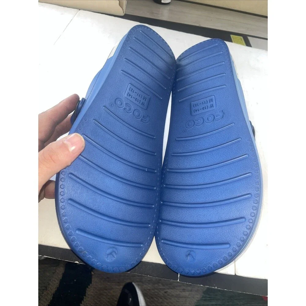 Foco Clogs Blue Rams. Size 11/12 Men’s 13/14 Women